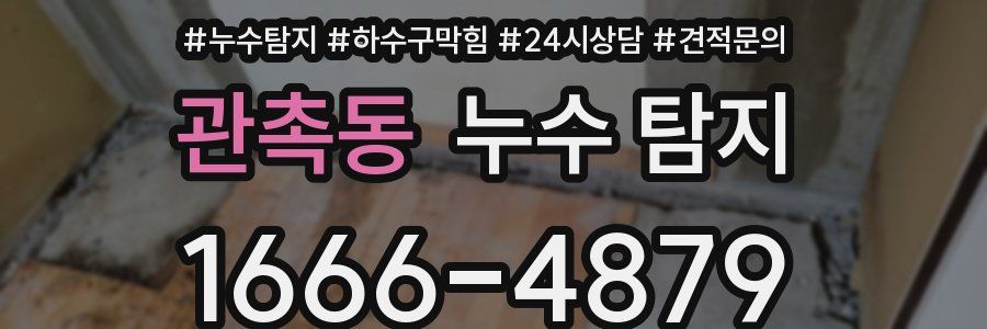 관촉동 누수 탐지
