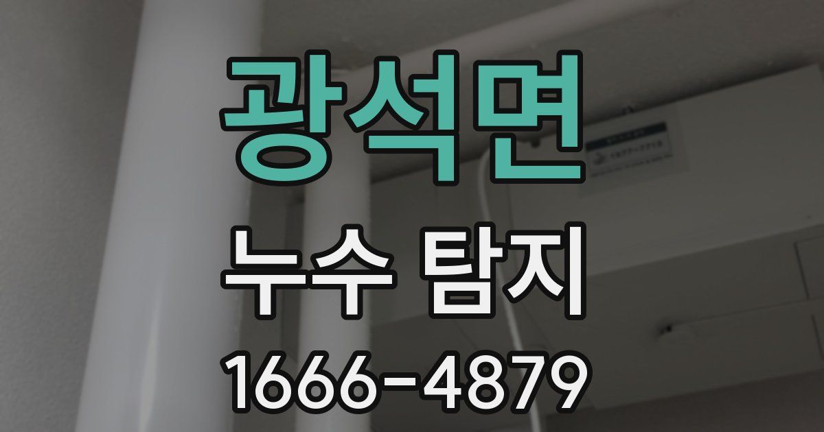 광석면 누수 탐지