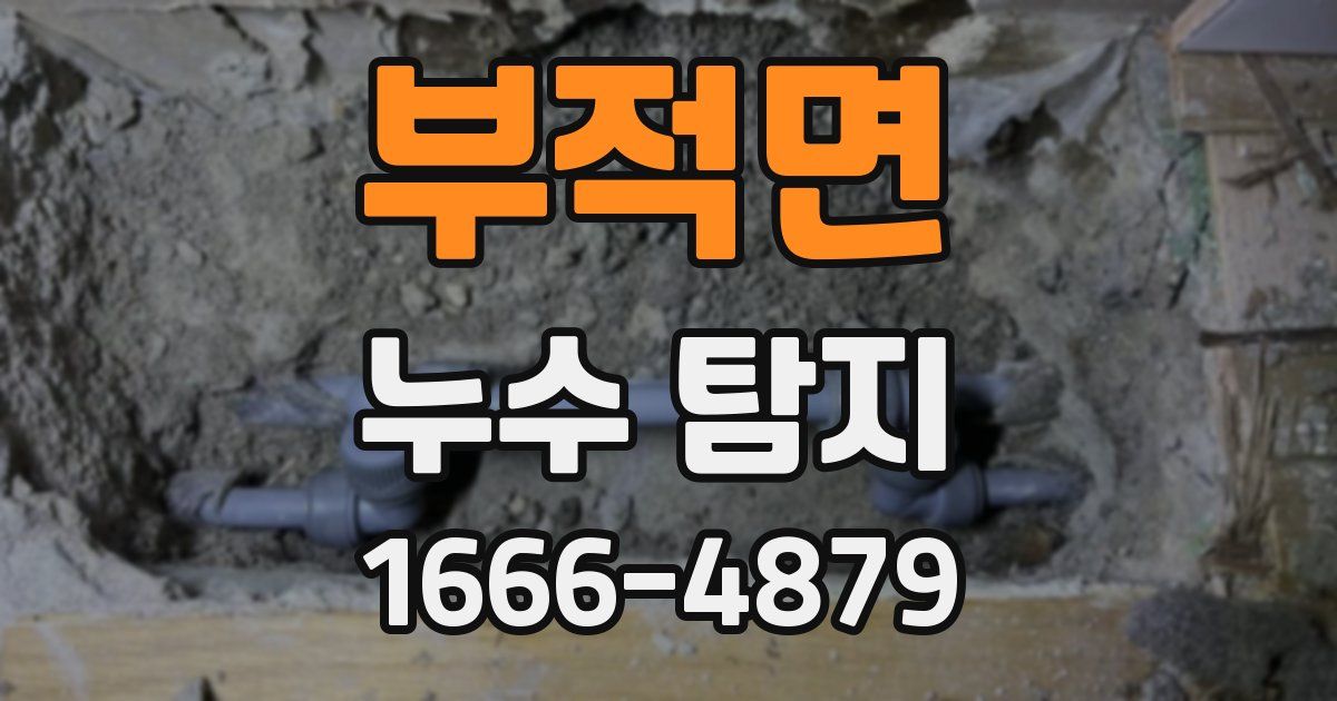 부적면 누수 탐지