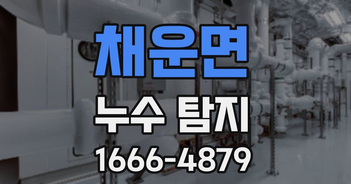 채운면 누수 탐지