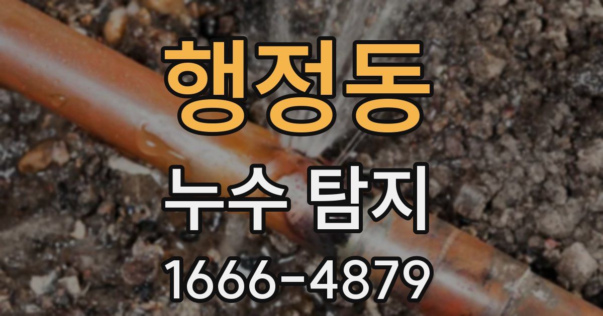 행정동 누수 탐지