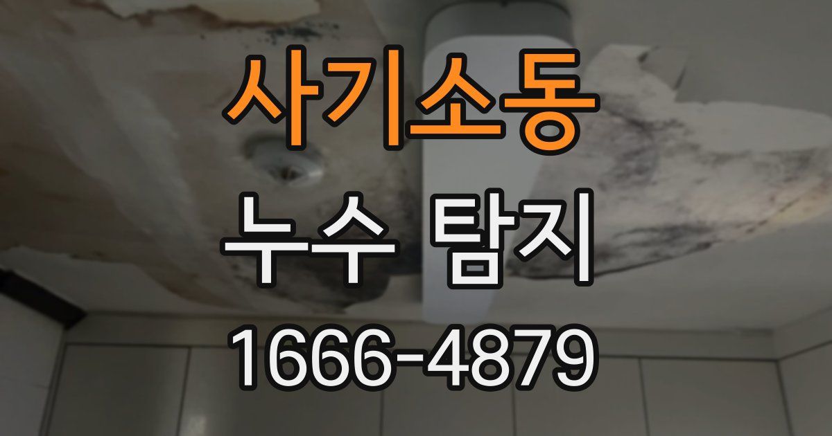 사기소동 누수 탐지