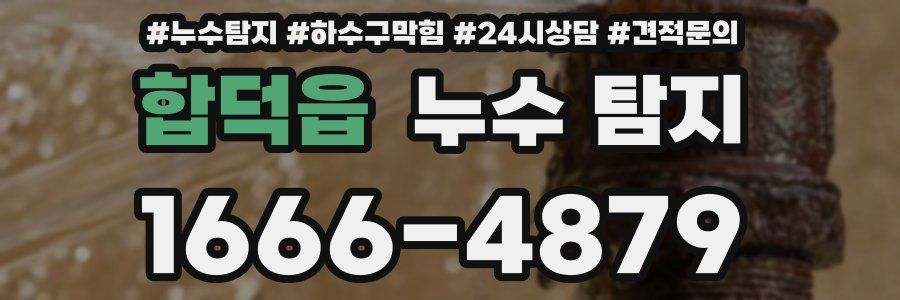 합덕읍 누수 탐지
