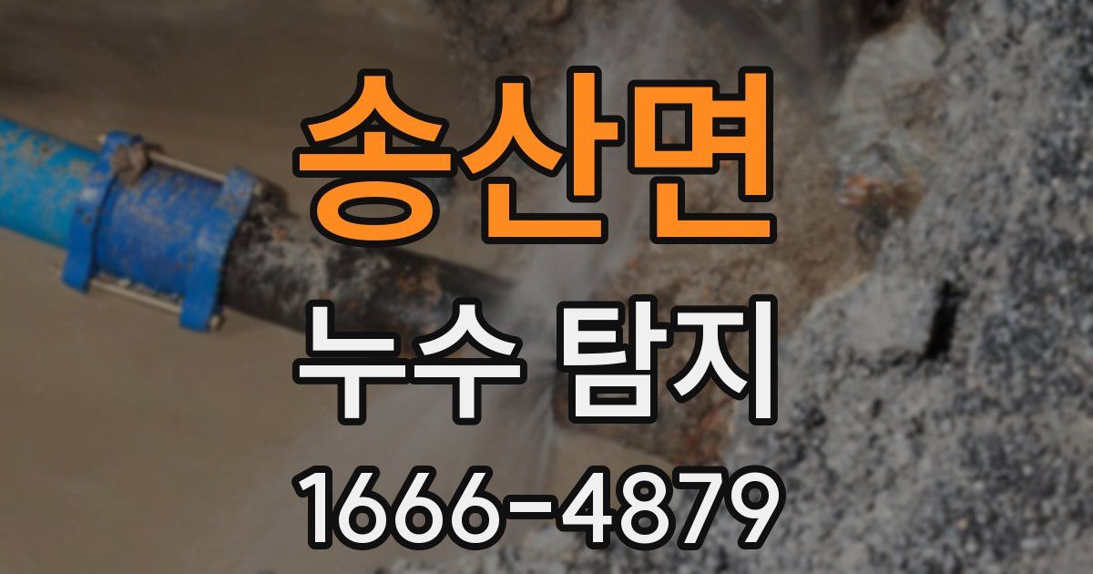 송산면 누수 탐지