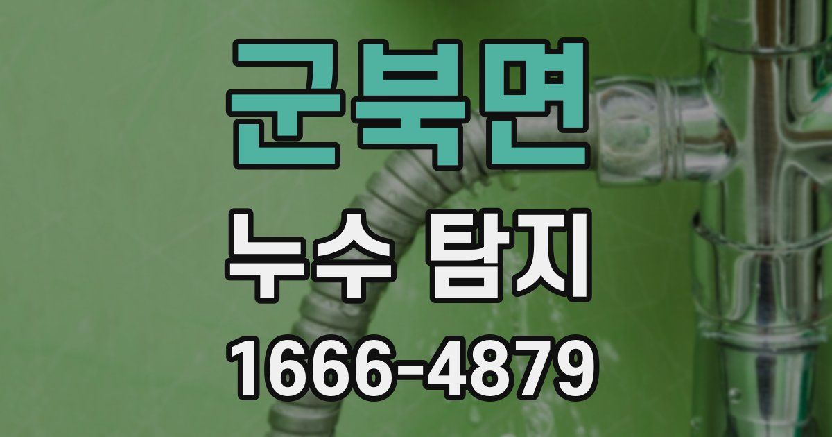 군북면 누수 탐지