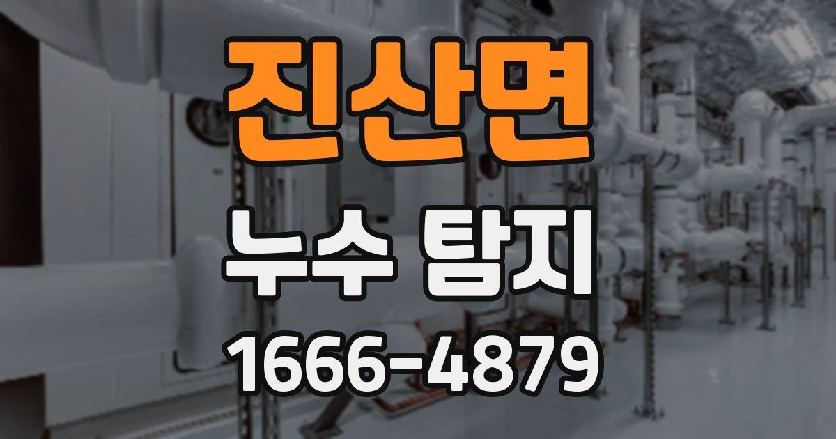 진산면 누수 탐지