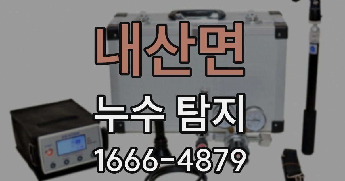내산면 누수 탐지