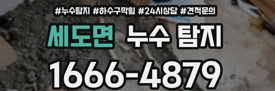 세도면 누수 탐지