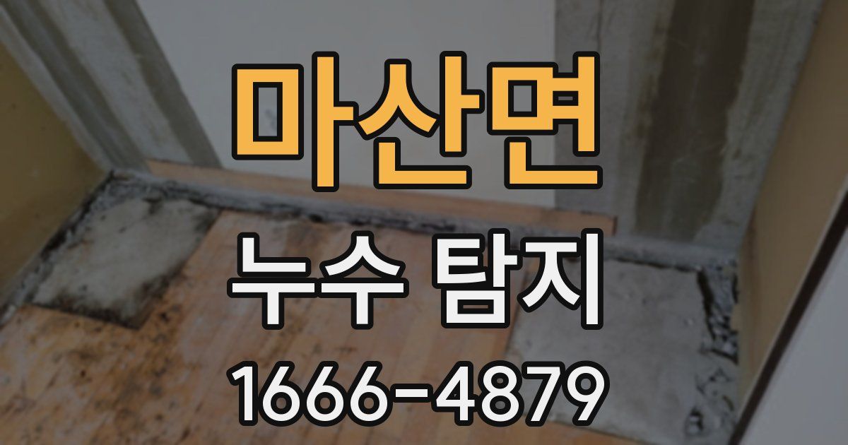 마산면 누수 탐지