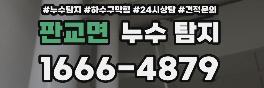 판교면 누수 탐지