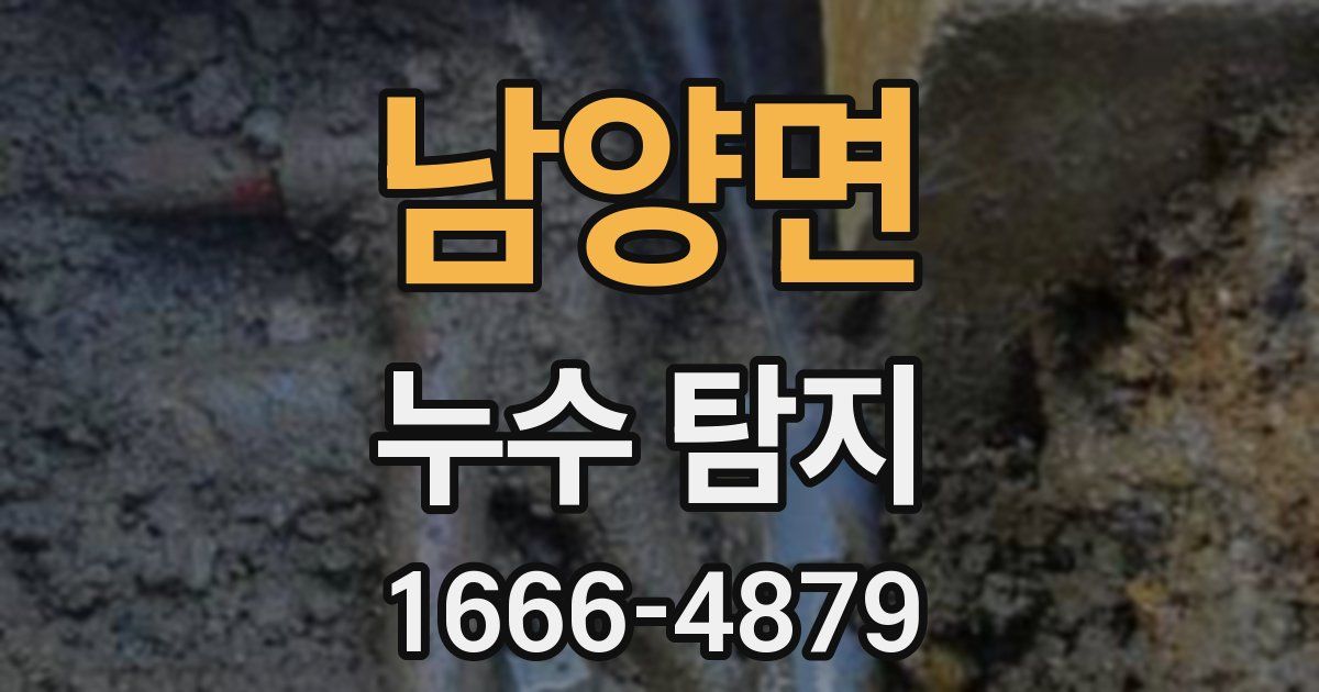 남양면 누수 탐지