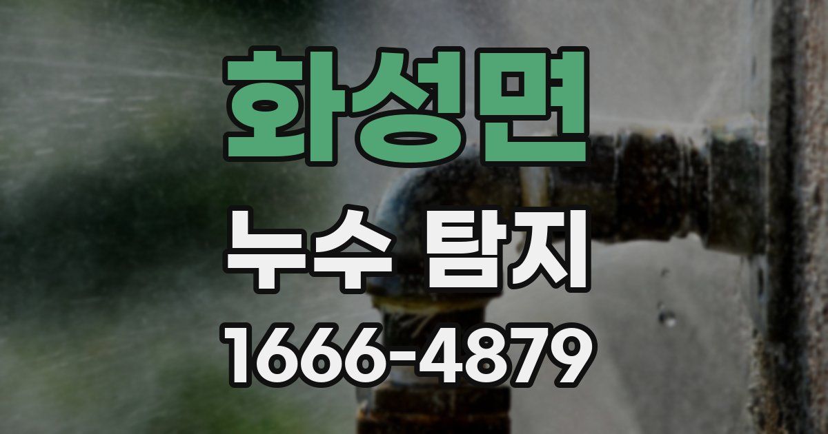 화성면 누수 탐지
