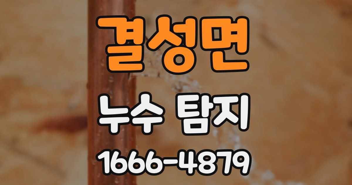 결성면 누수 탐지