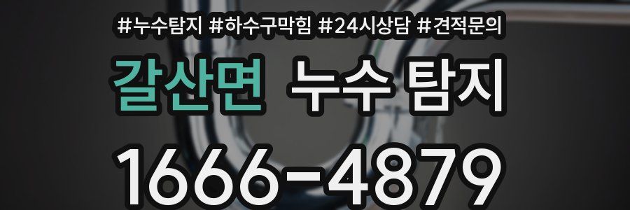 갈산면 누수 탐지