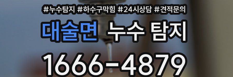대술면 누수 탐지
