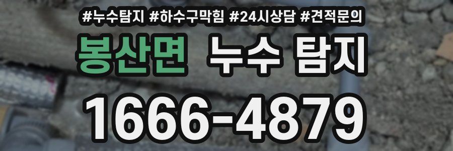봉산면 누수 탐지