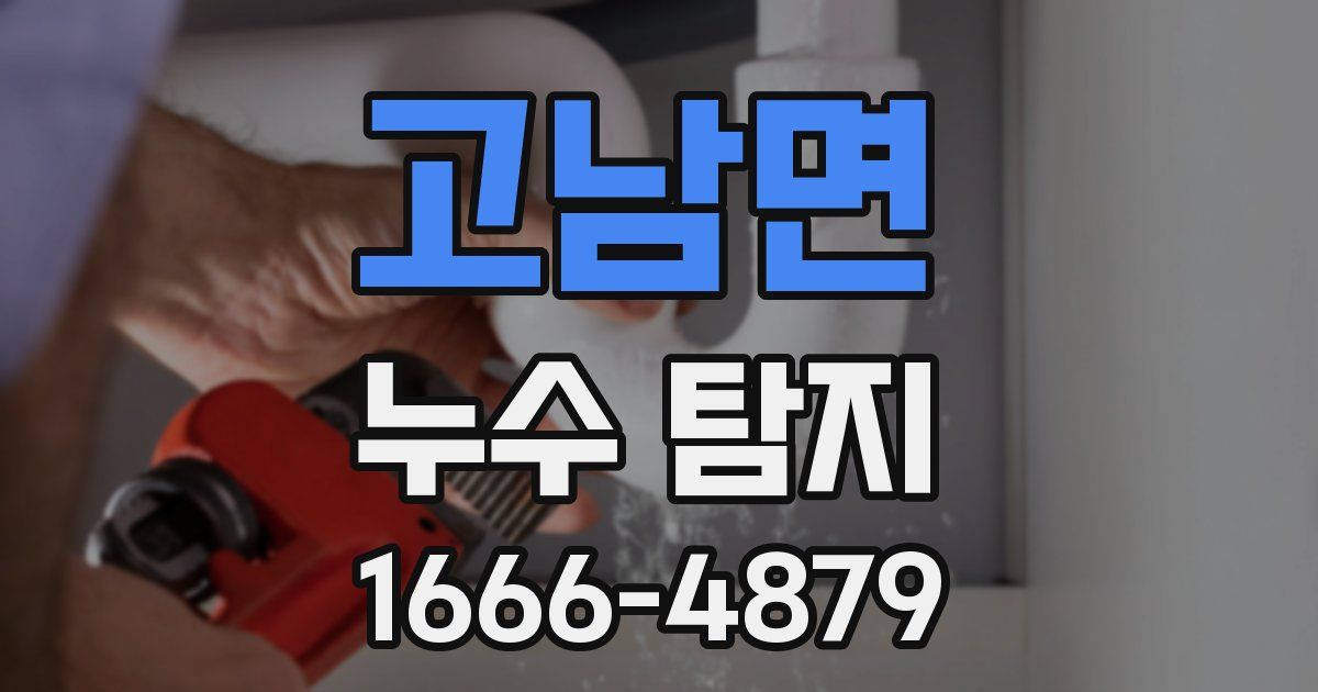 고남면 누수 탐지