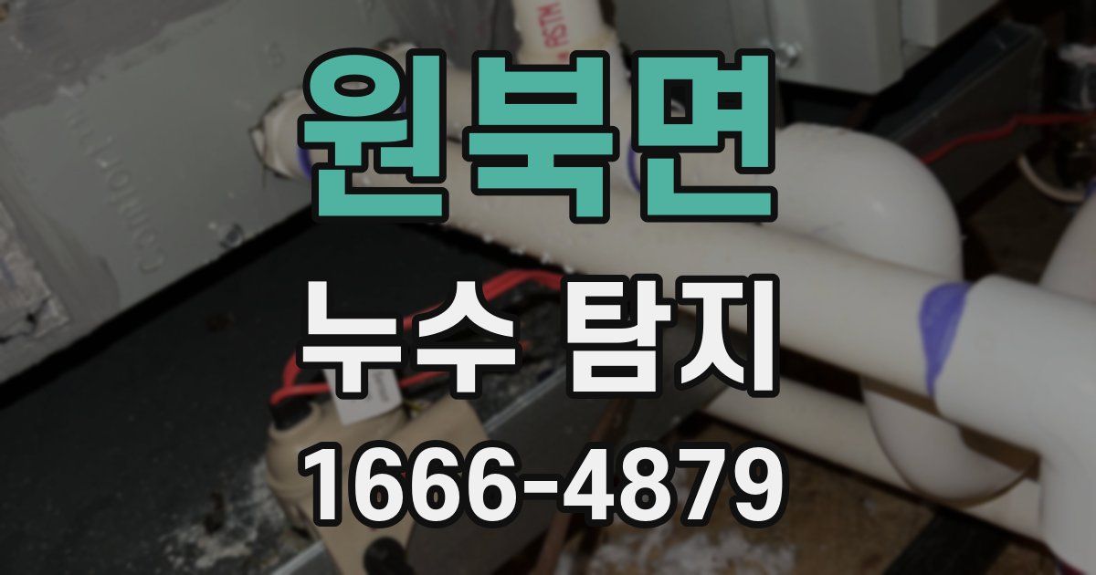 원북면 누수 탐지