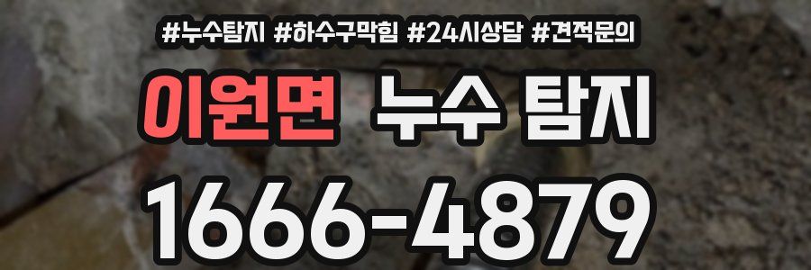 이원면 누수 탐지