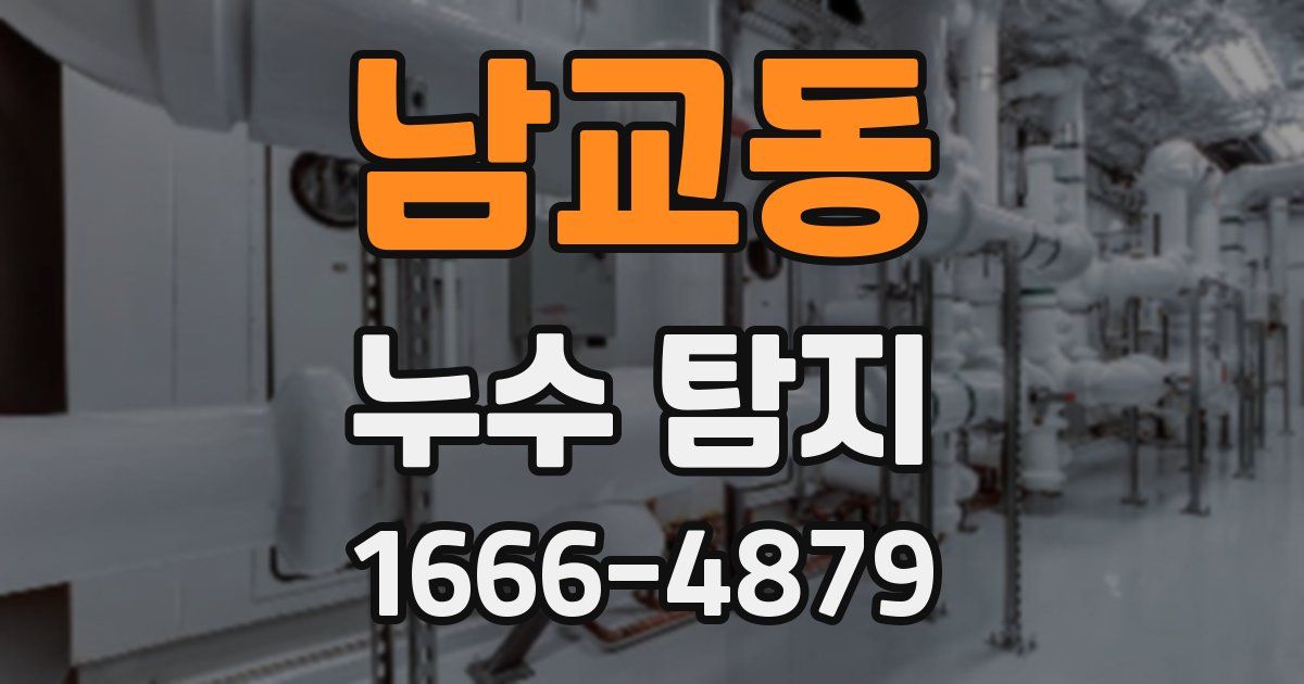 남교동 누수 탐지