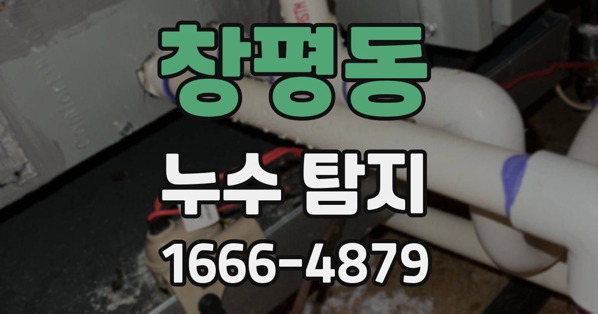 창평동 누수 탐지
