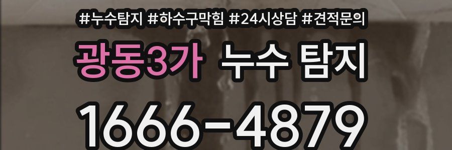 광동3가 누수 탐지