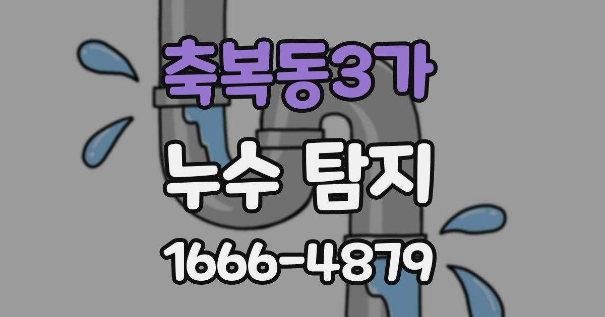 축복동3가 누수 탐지