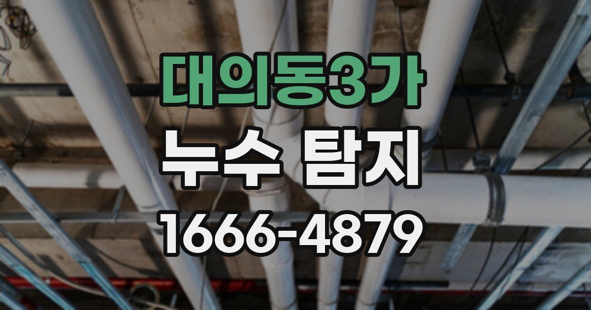 대의동3가 누수 탐지