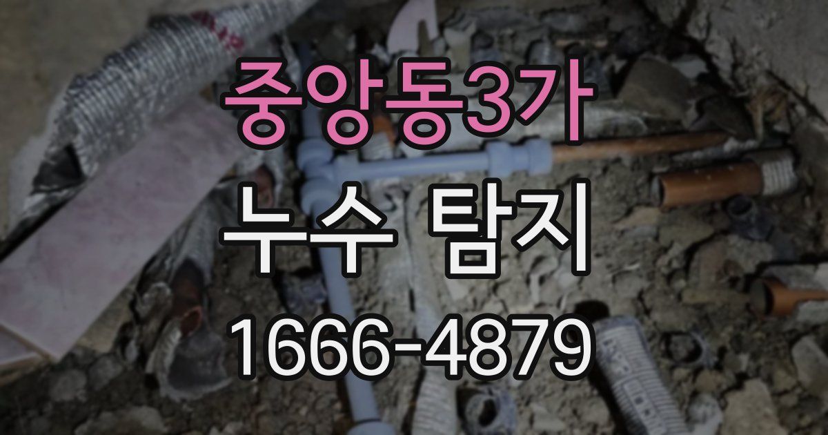 중앙동3가 누수 탐지