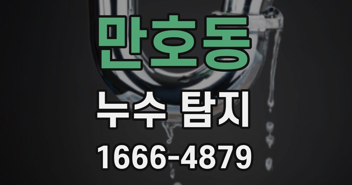 만호동 누수 탐지