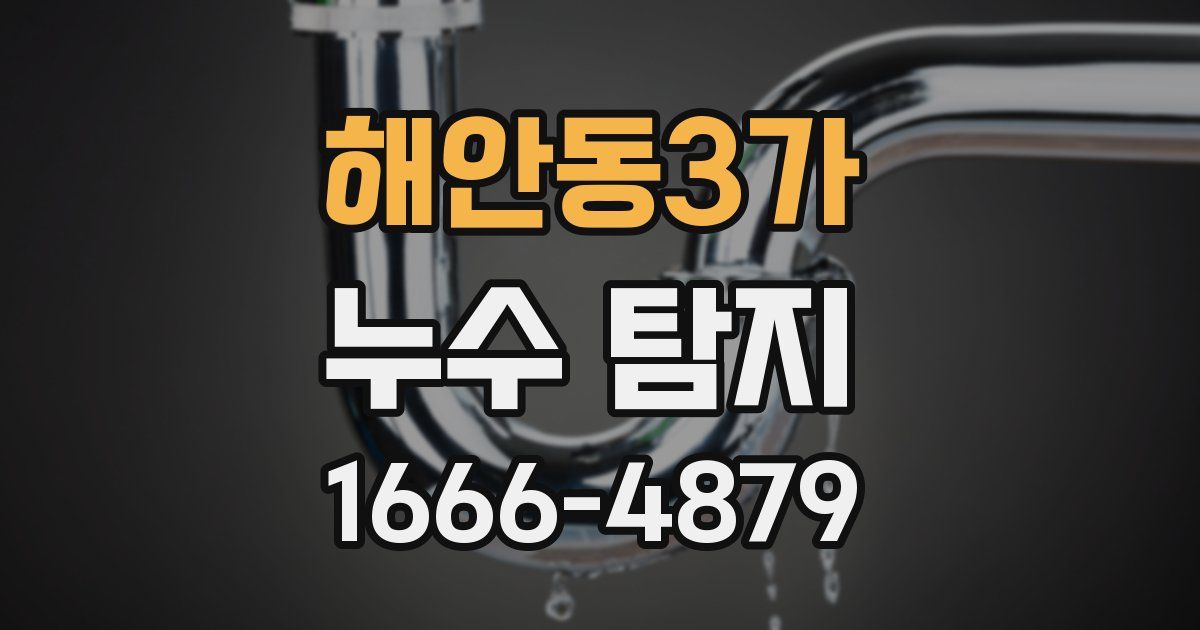 해안동3가 누수 탐지