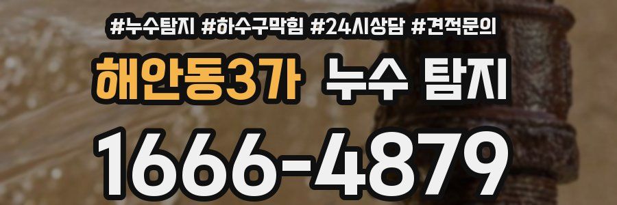 해안동3가 누수 탐지