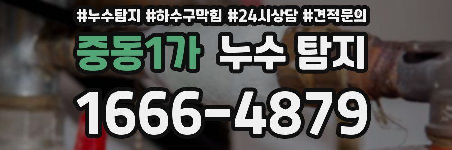 중동1가 누수 탐지