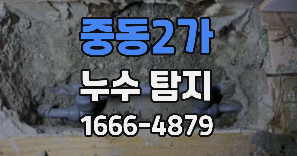 중동2가 누수 탐지