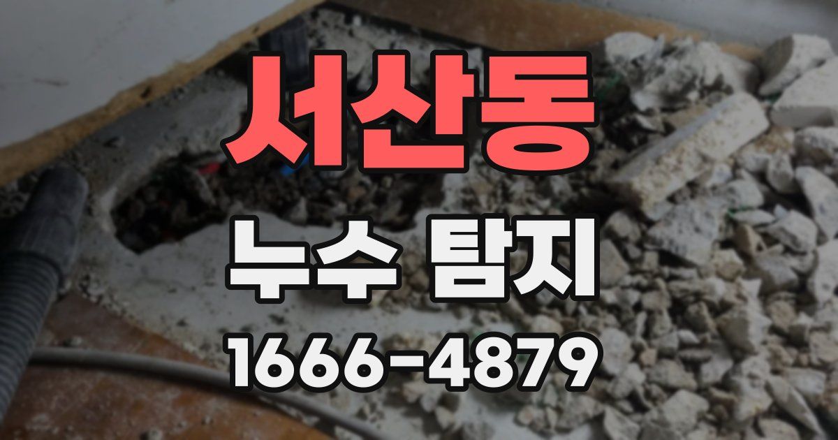 서산동 누수 탐지
