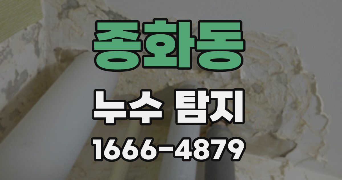 종화동 누수 탐지