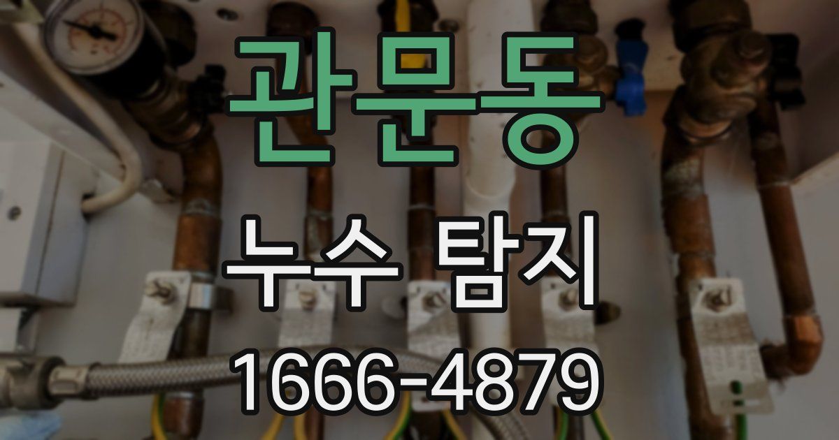 관문동 누수 탐지