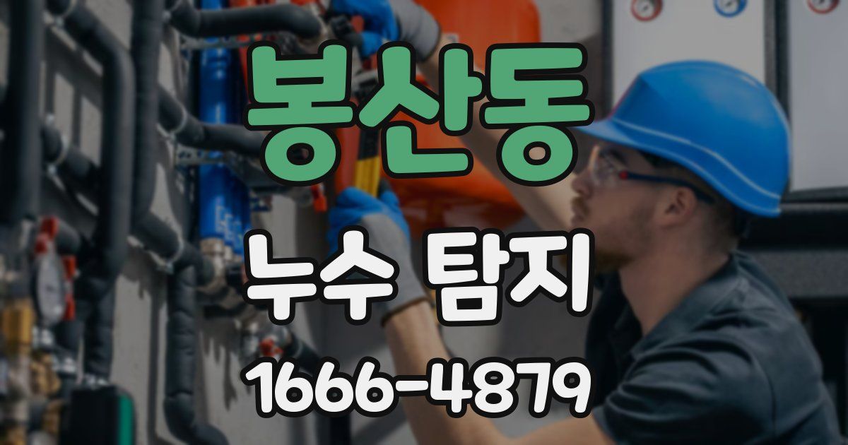 봉산동 누수 탐지