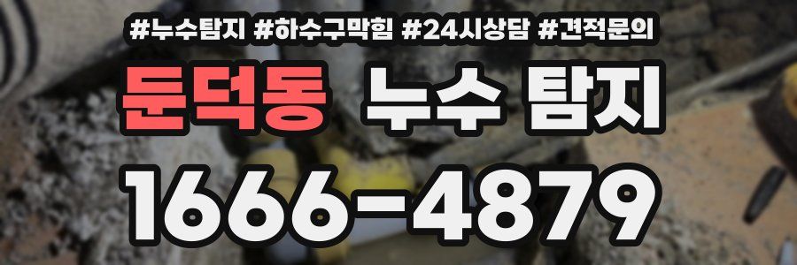 둔덕동 누수 탐지