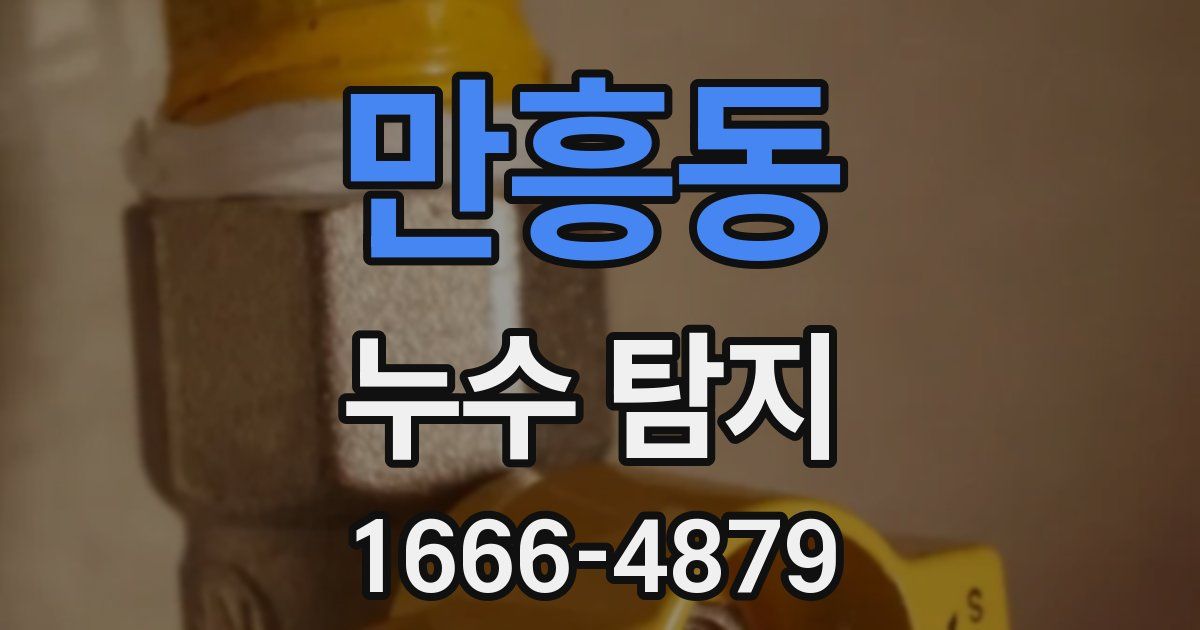 만흥동 누수 탐지