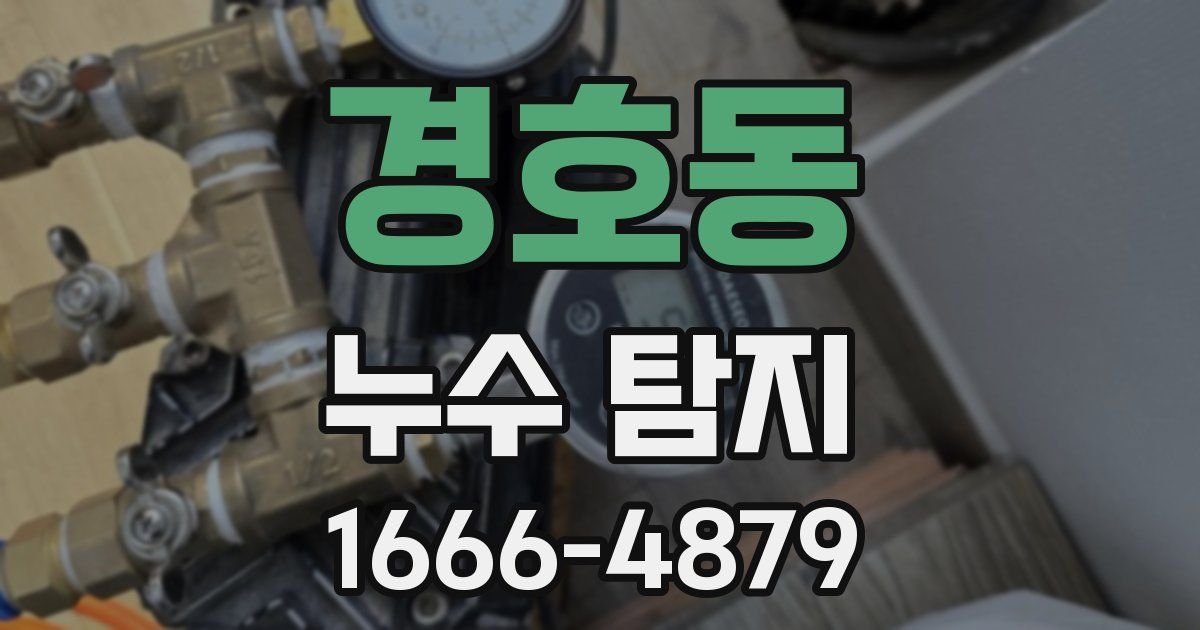경호동 누수 탐지