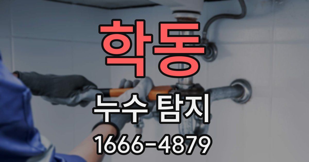 학동 누수 탐지