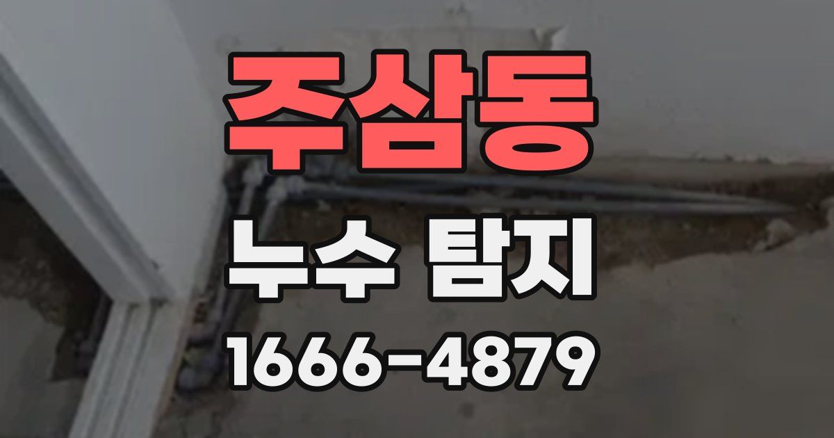 주삼동 누수 탐지