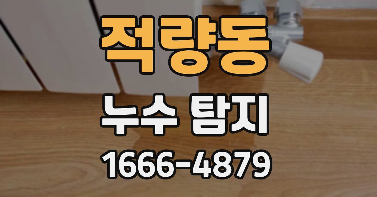 적량동 누수 탐지