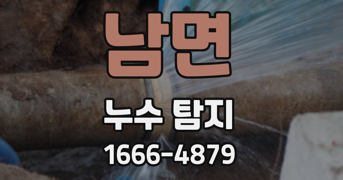 남면 누수 탐지