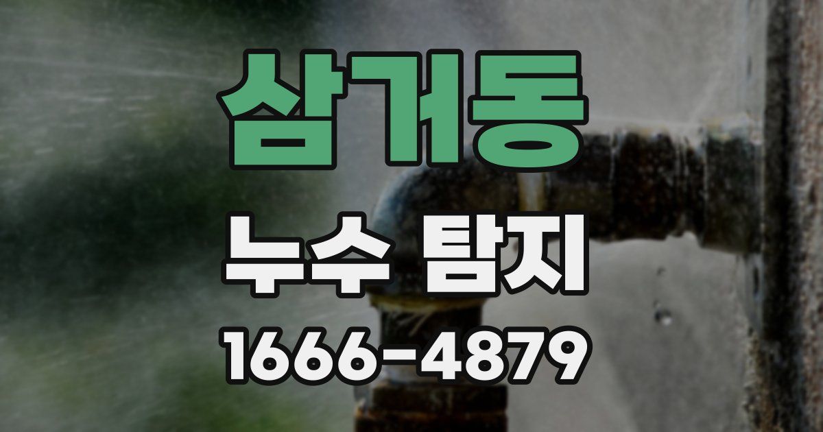 삼거동 누수 탐지