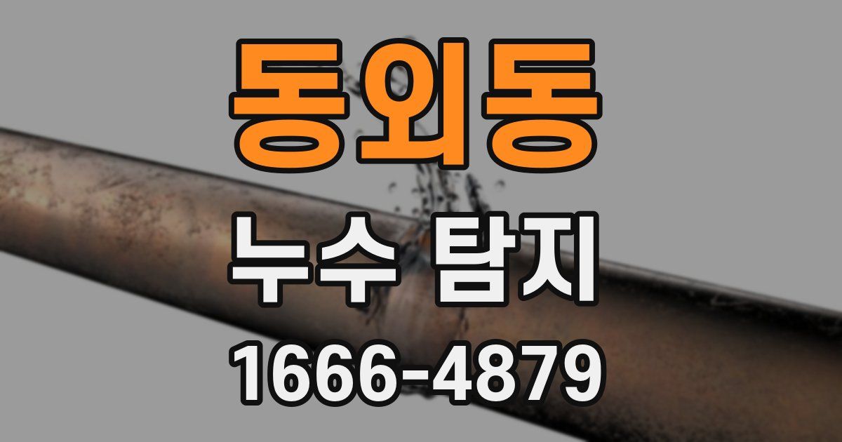 동외동 누수 탐지
