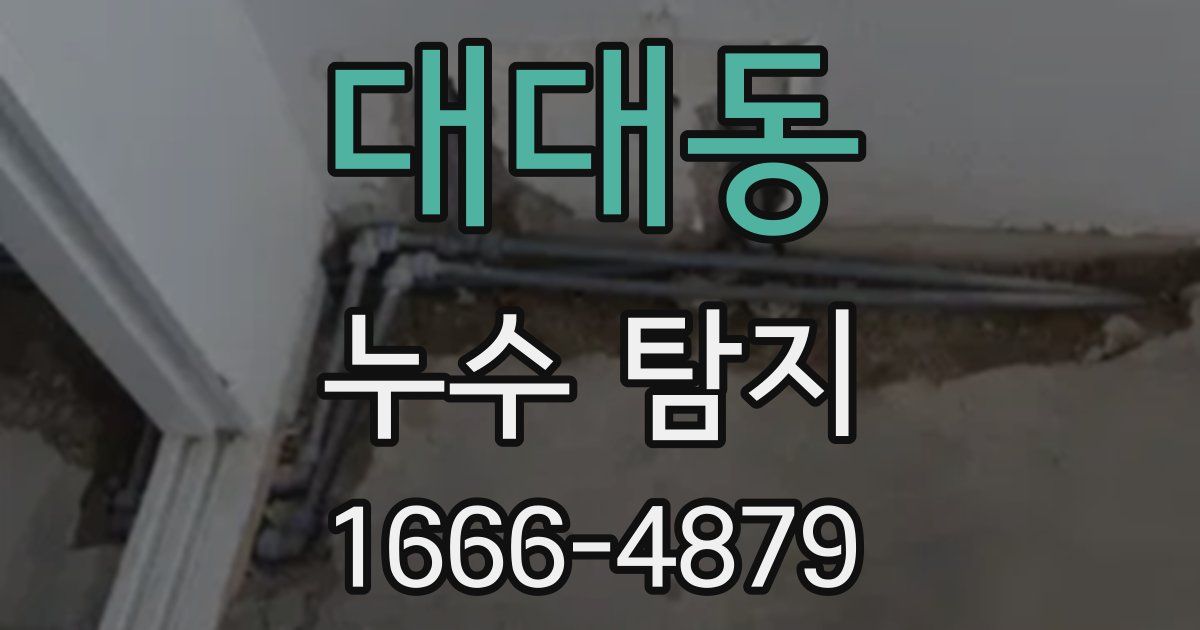대대동 누수 탐지