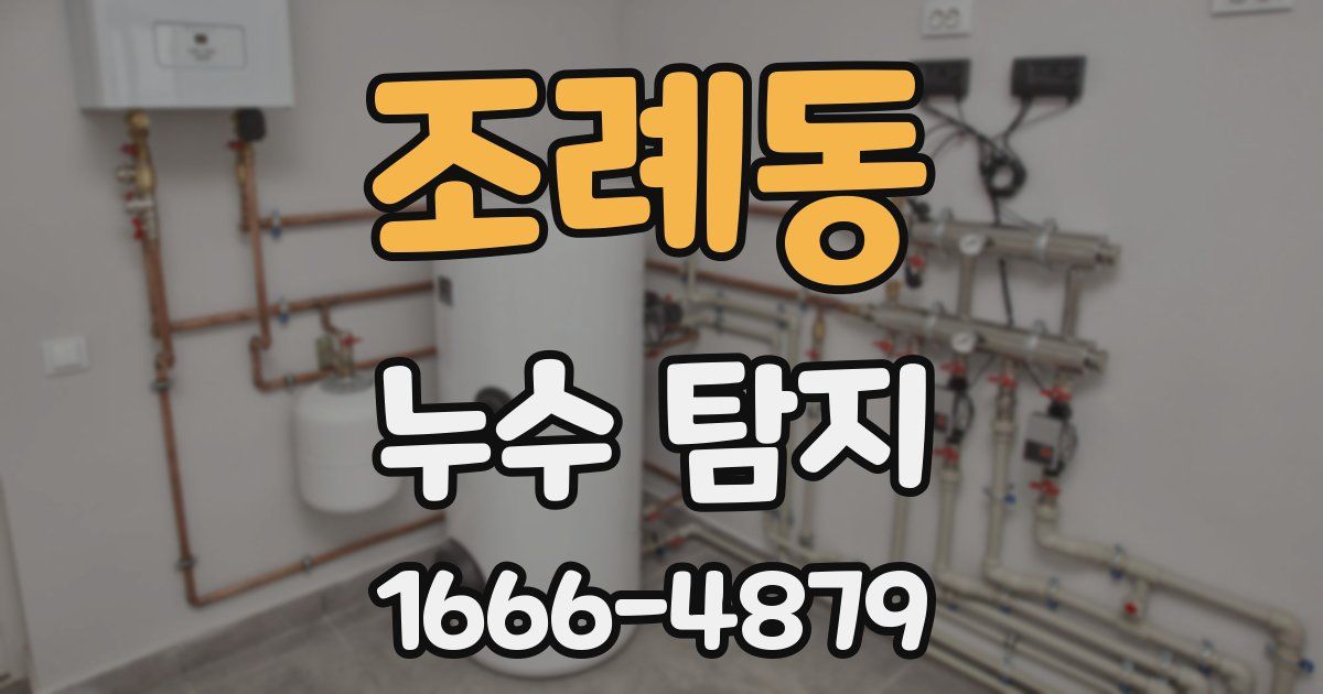 조례동 누수 탐지