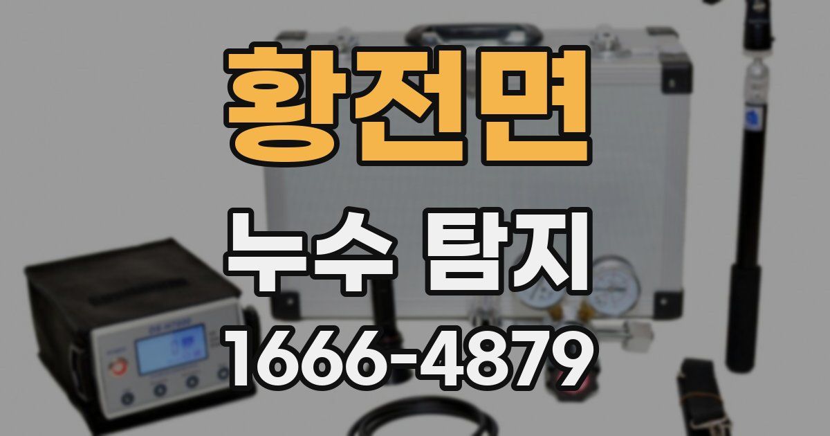 황전면 누수 탐지
